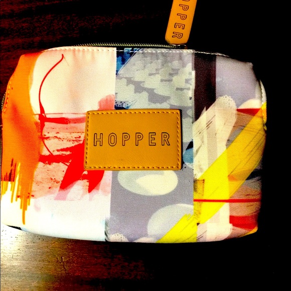 Hopper block  stripe abstract and graphic pouch - Picture 5 of 6